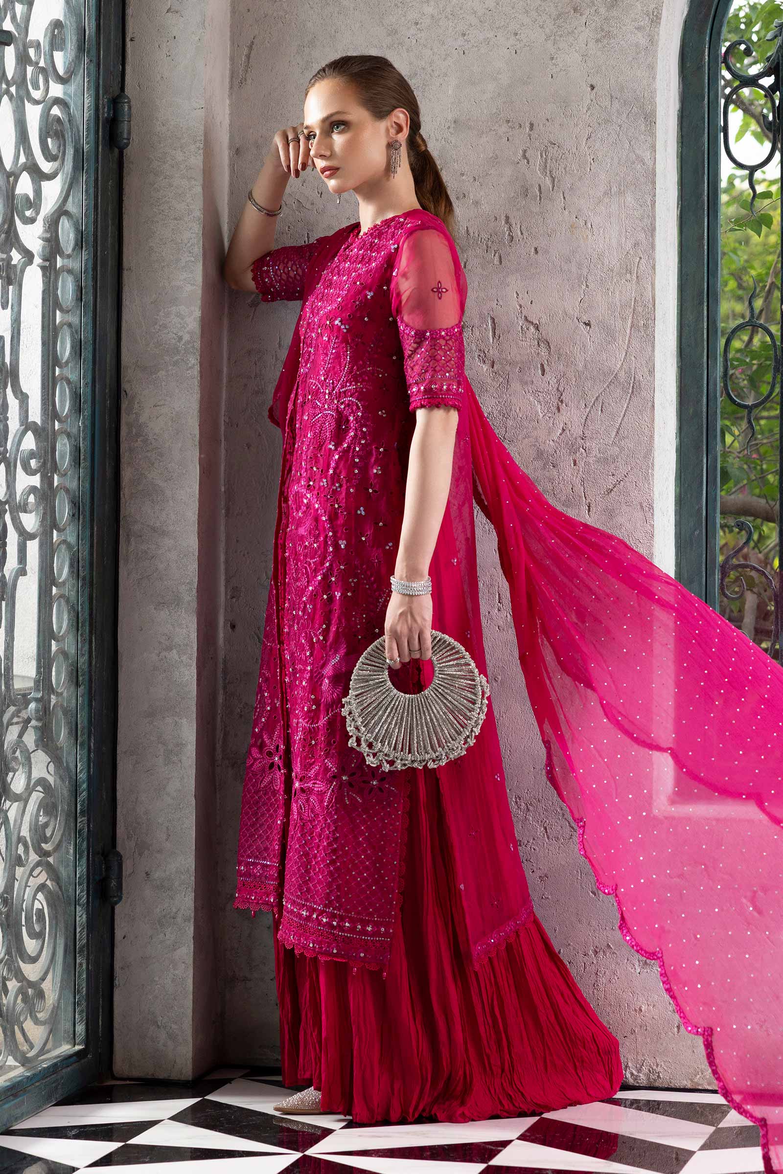 Maria.B. - Embroidered Organza Suit