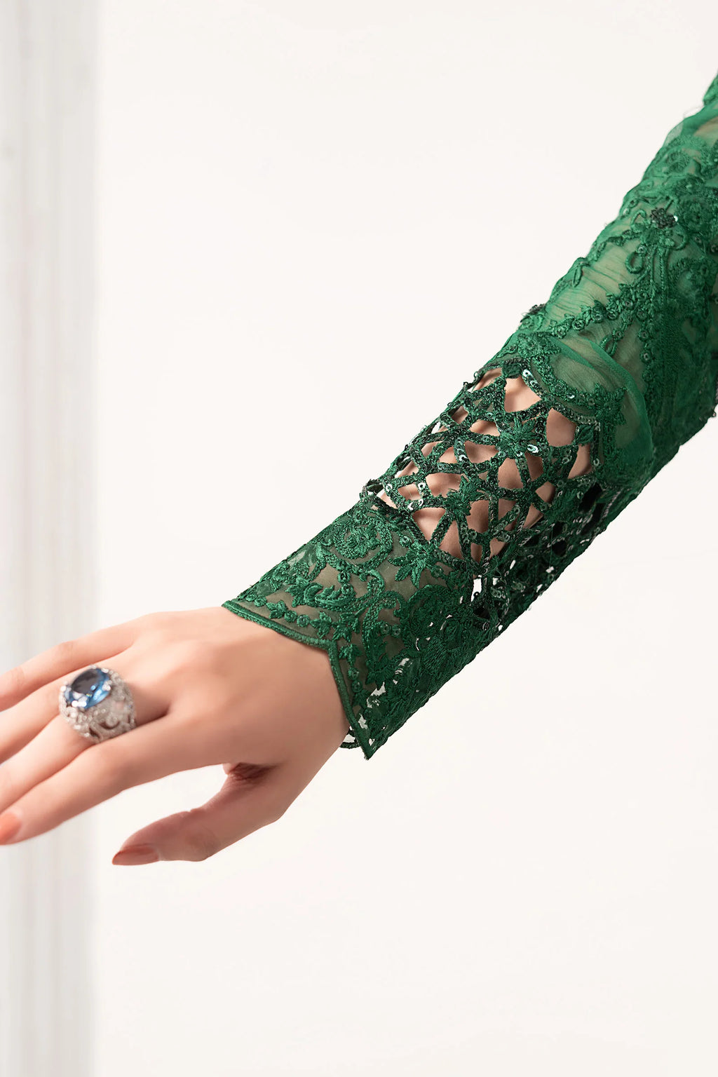 Maria.B. - Embroidered Chiffon Saree