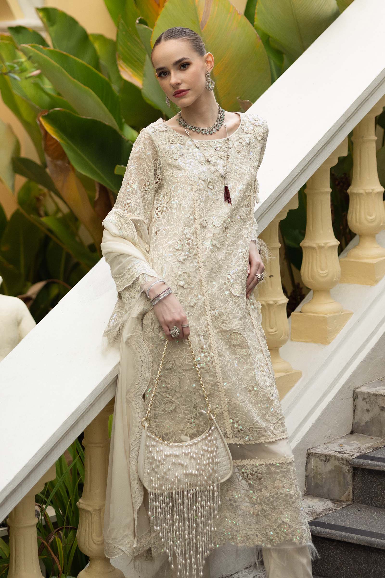 Maria.B. - Embroidered Organza Suit