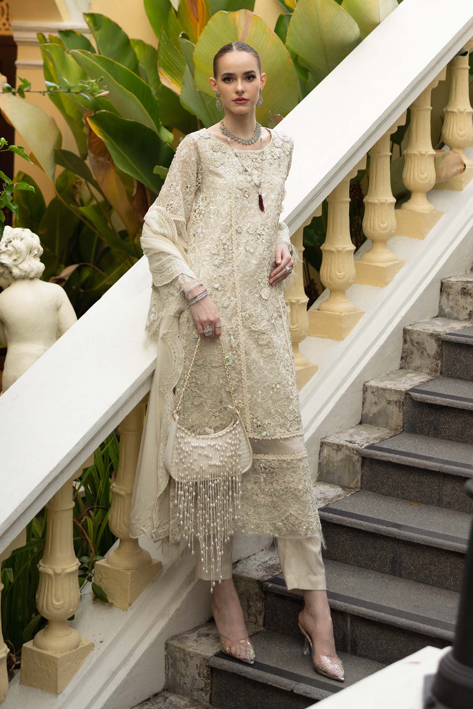 Maria.B. - Embroidered Organza Suit