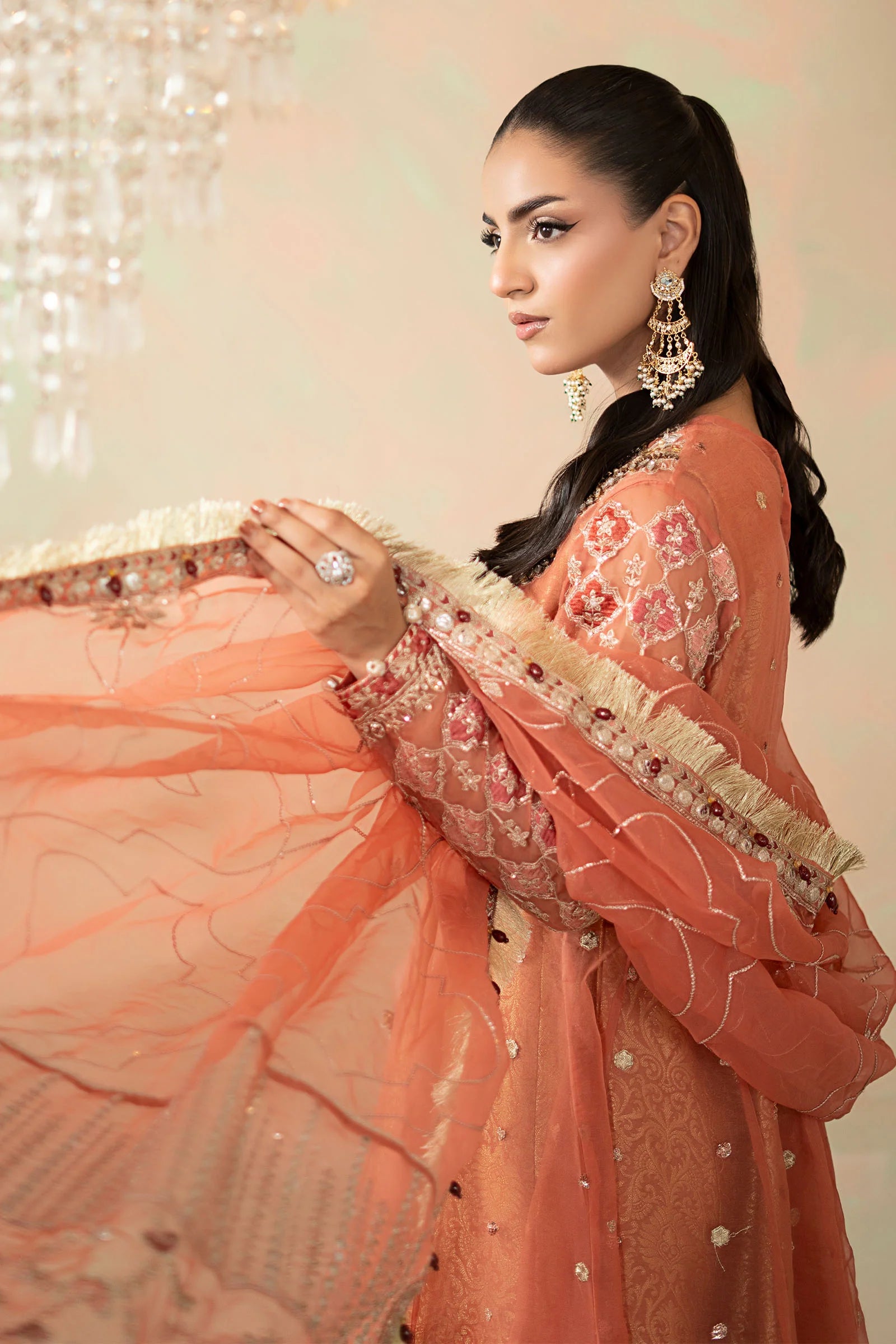 Maria.B. - 3 Piece Embroidered Organza Suit