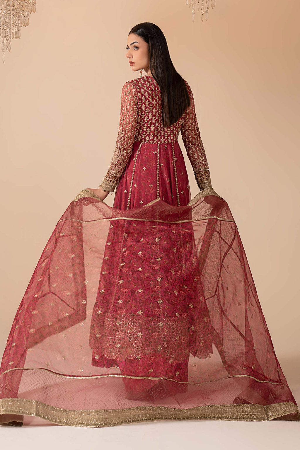 Maria.B. - 3 Piece Embroidered Net Suit