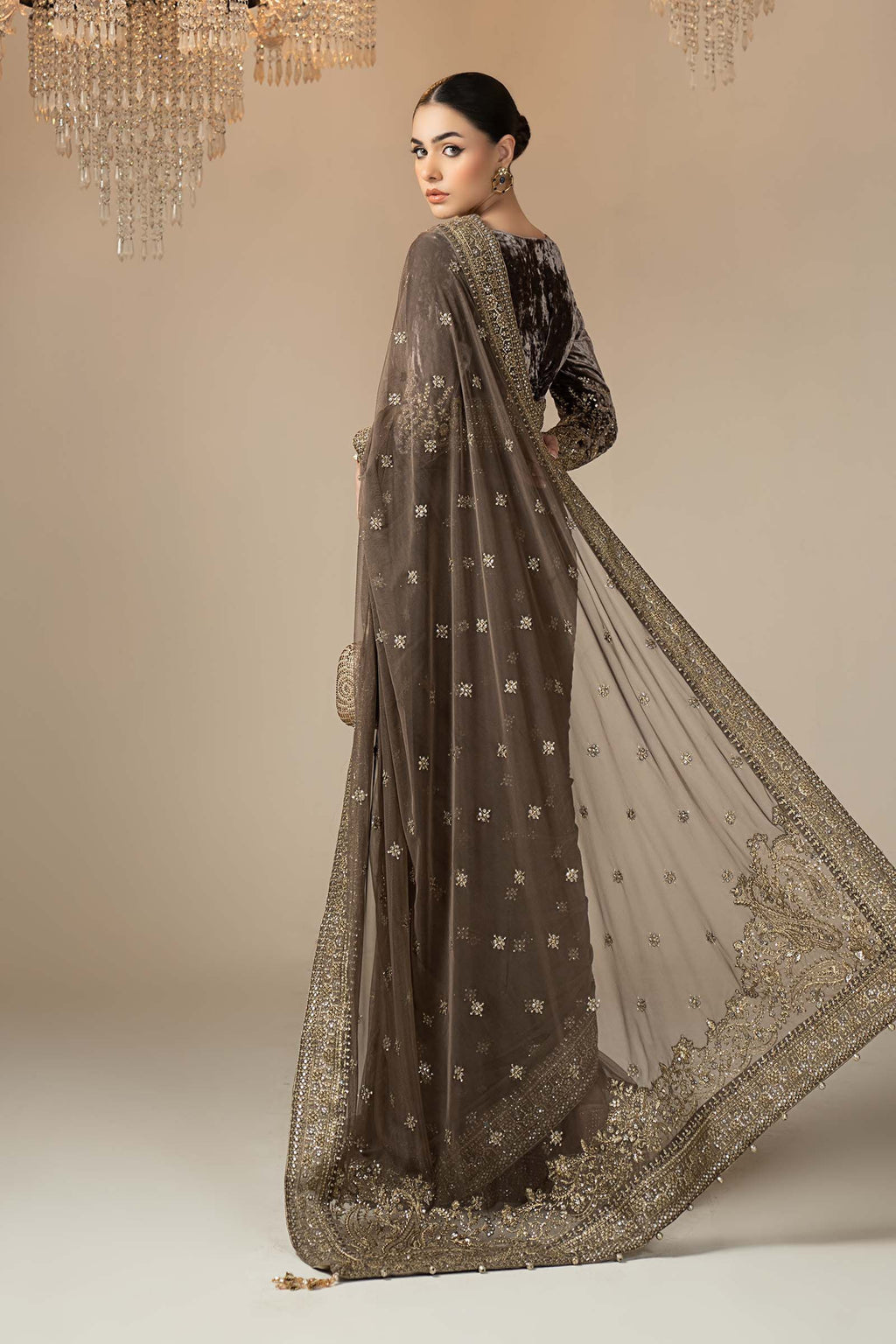 Maria.B. - Embroidered Net Saree