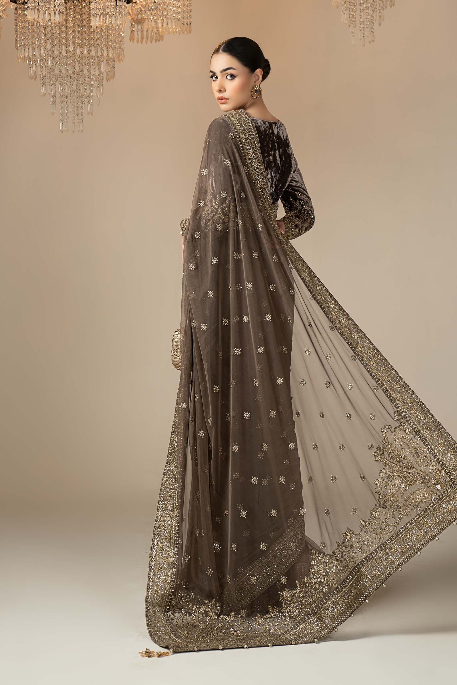 Maria.B. - Embroidered Net Saree