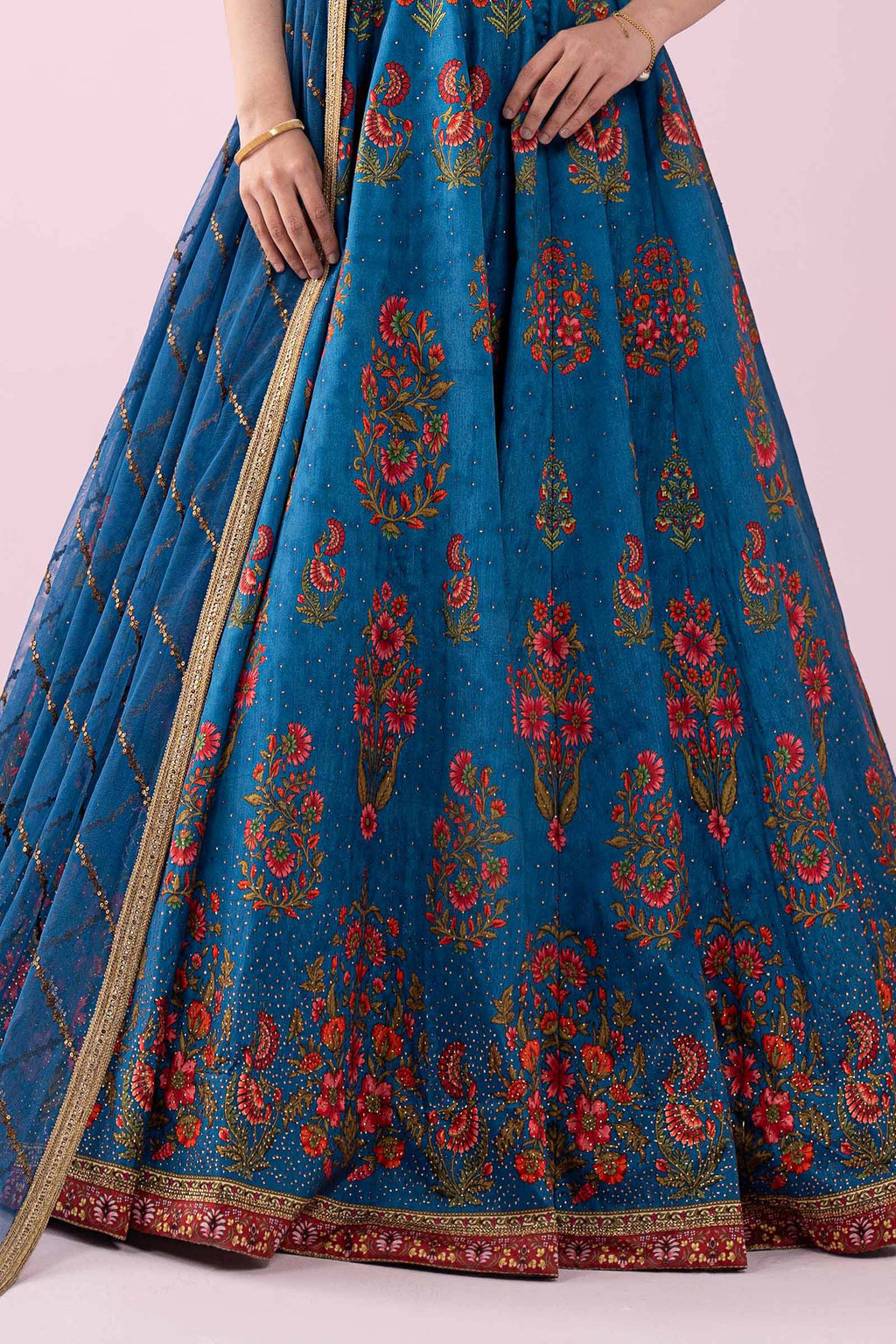 Maria.B. - 3 Piece Embroidered Raw Silk Suit