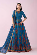 Maria.B. - 3 Piece Embroidered Raw Silk Suit