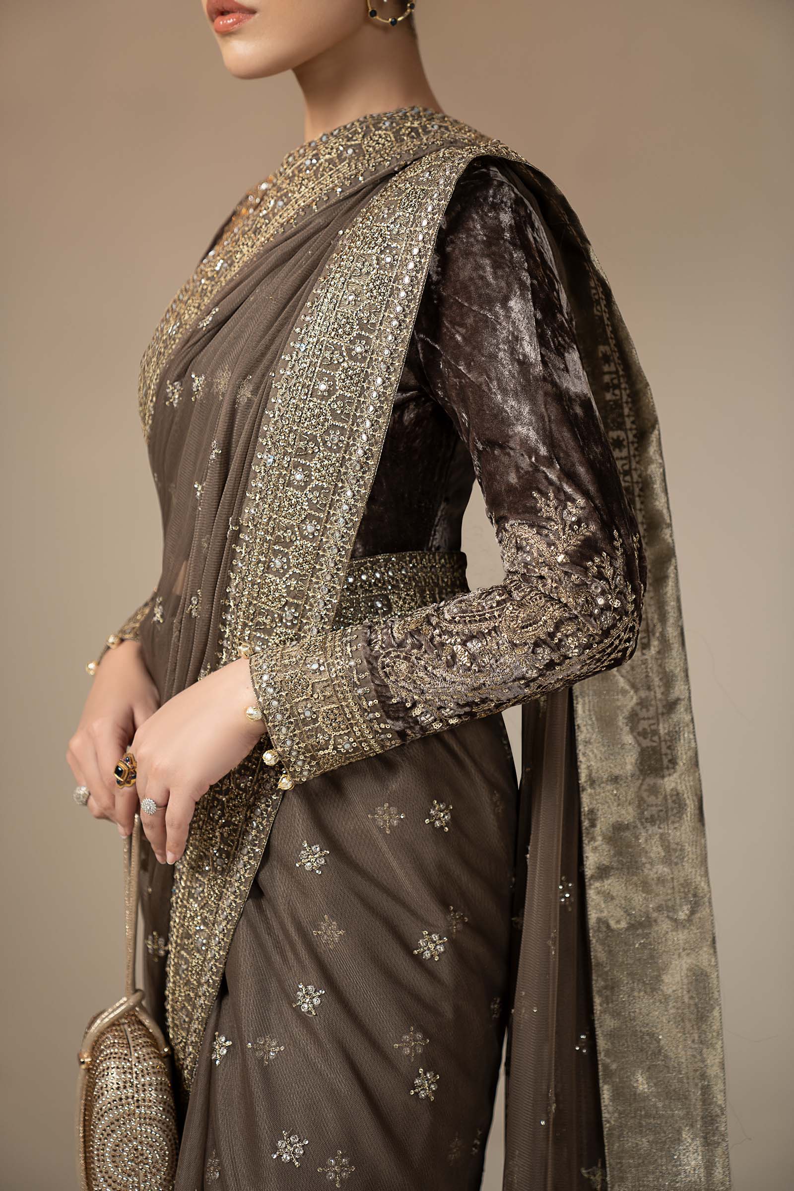 Maria.B. - Embroidered Net Saree
