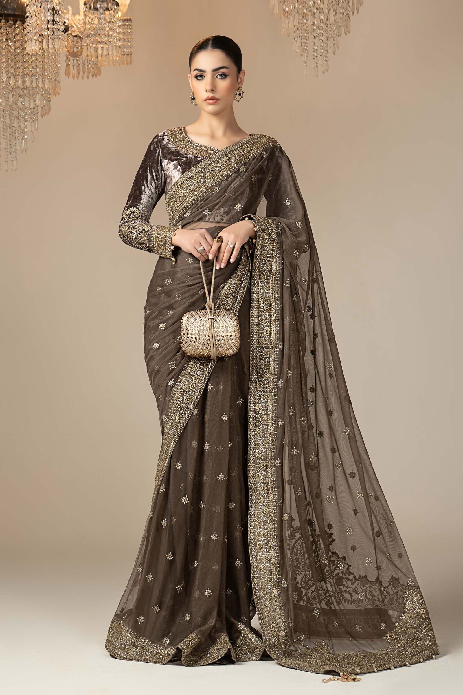 Maria.B. - Embroidered Net Saree