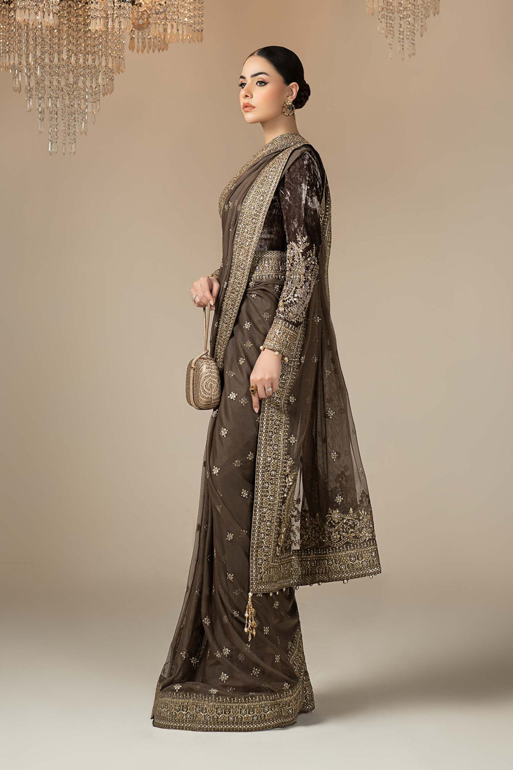 Maria.B. - Embroidered Net Saree