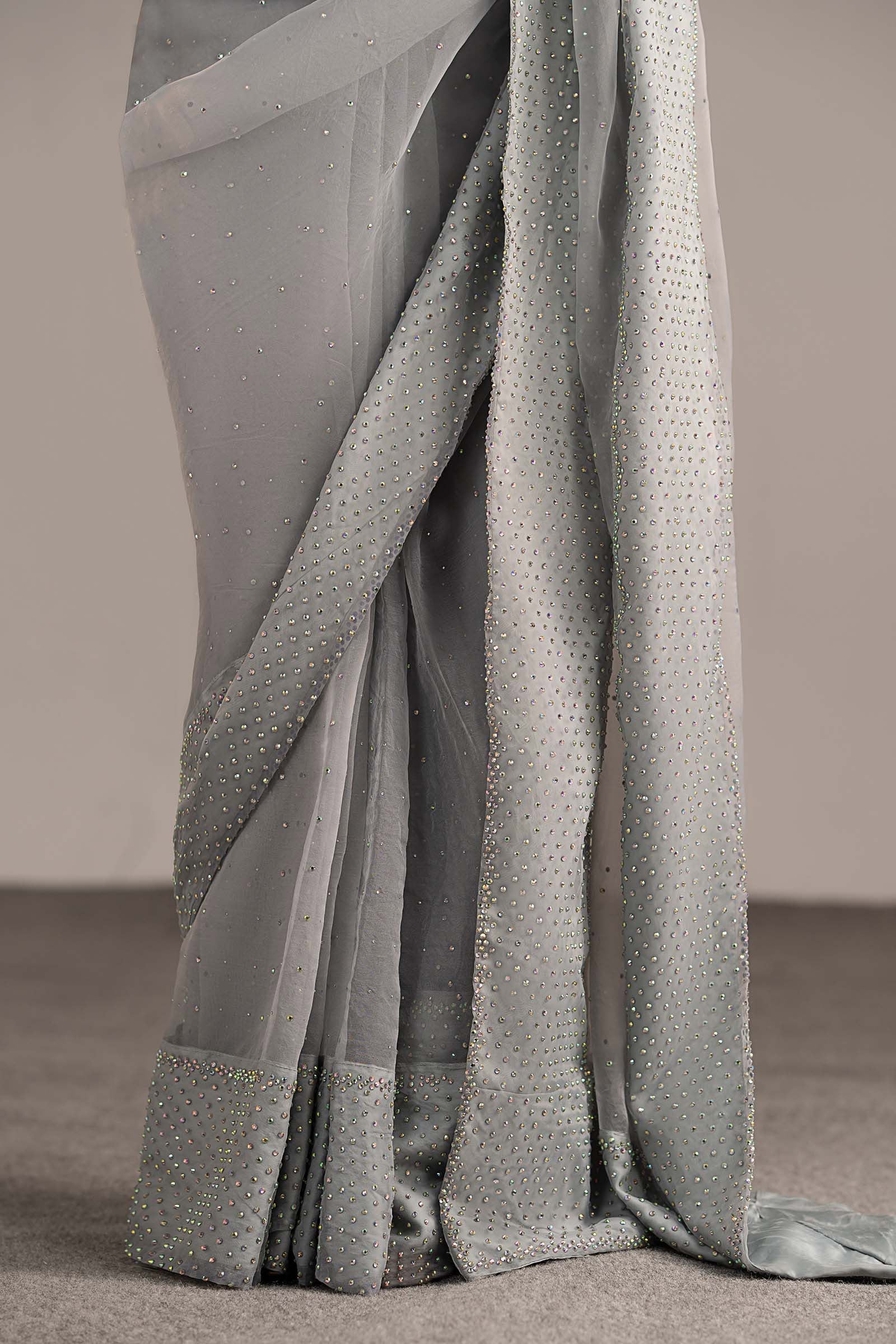 Maria.B. - Embellished Organza Saree