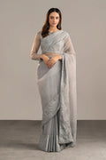 Maria.B. - Embellished Organza Saree