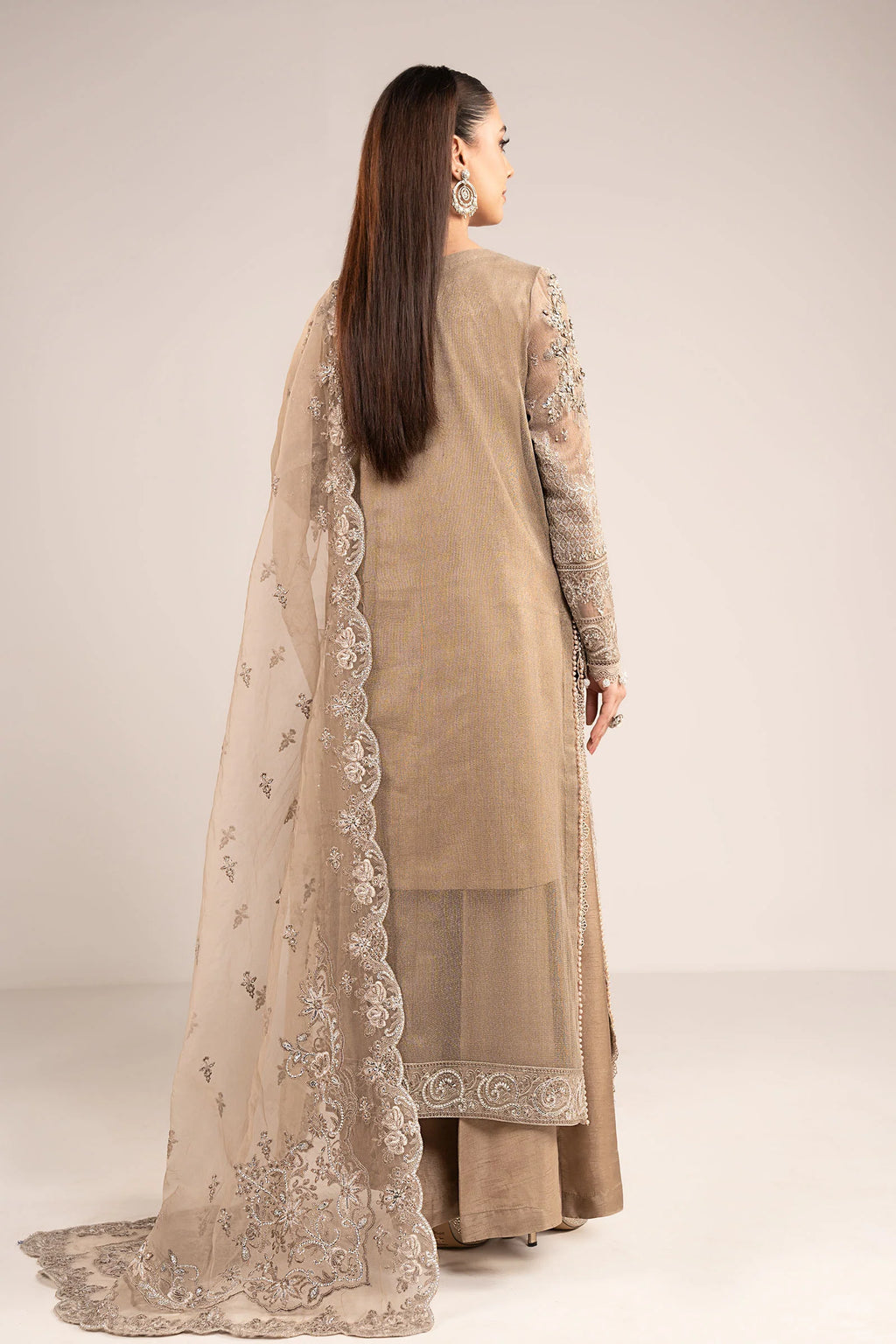 Maria.B. - 3 Piece Embroidered Net Suit