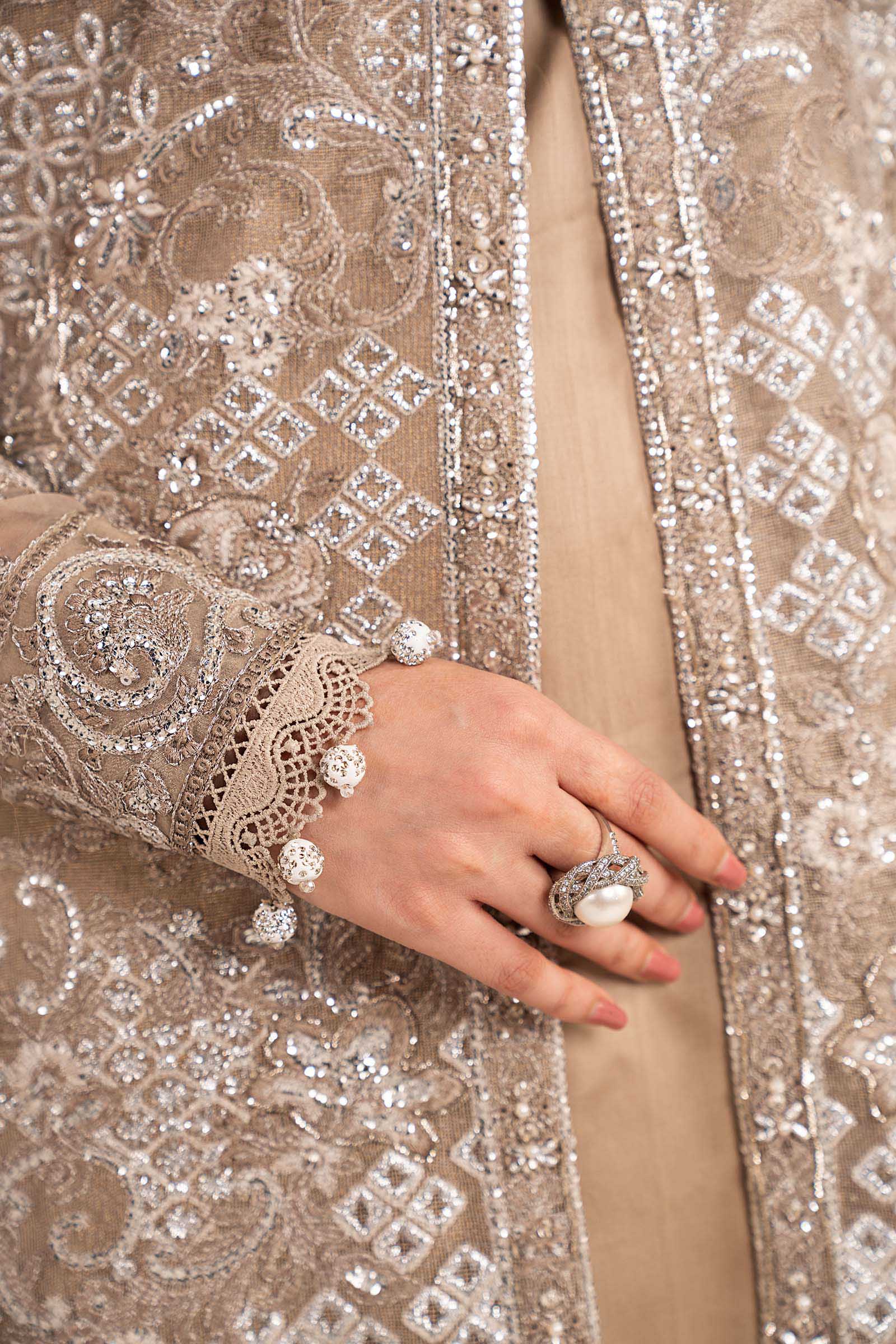 Maria.B. - 3 Piece Embroidered Net Suit