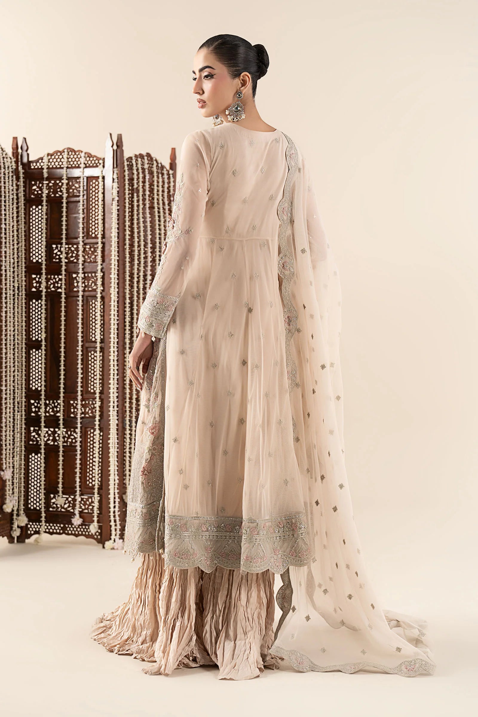 Maria.B. - 3 Piece Embroidered Net Suit