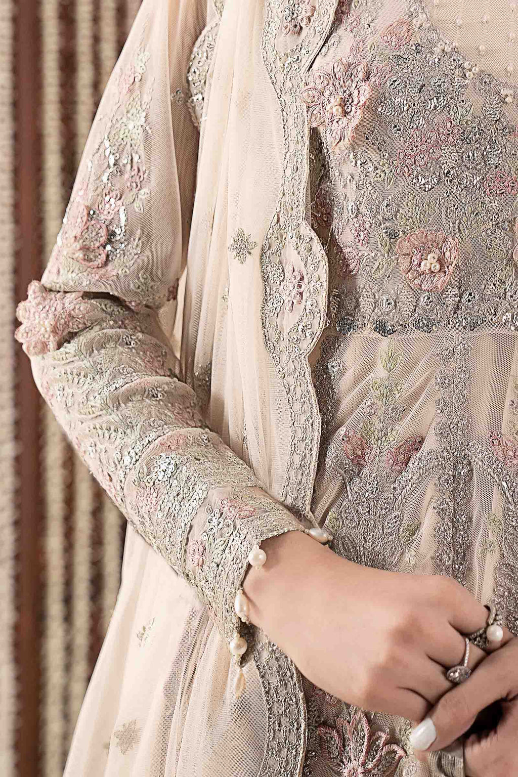 Maria.B. - 3 Piece Embroidered Net Suit