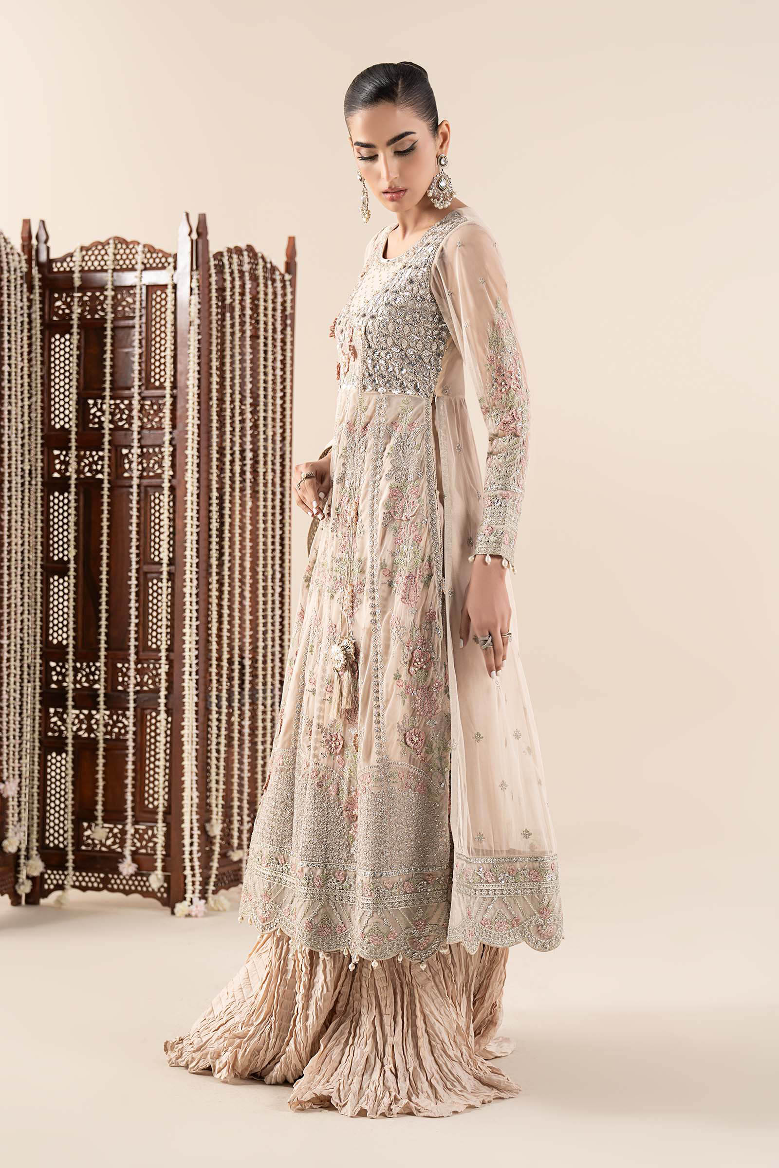 Maria.B. - 3 Piece Embroidered Net Suit