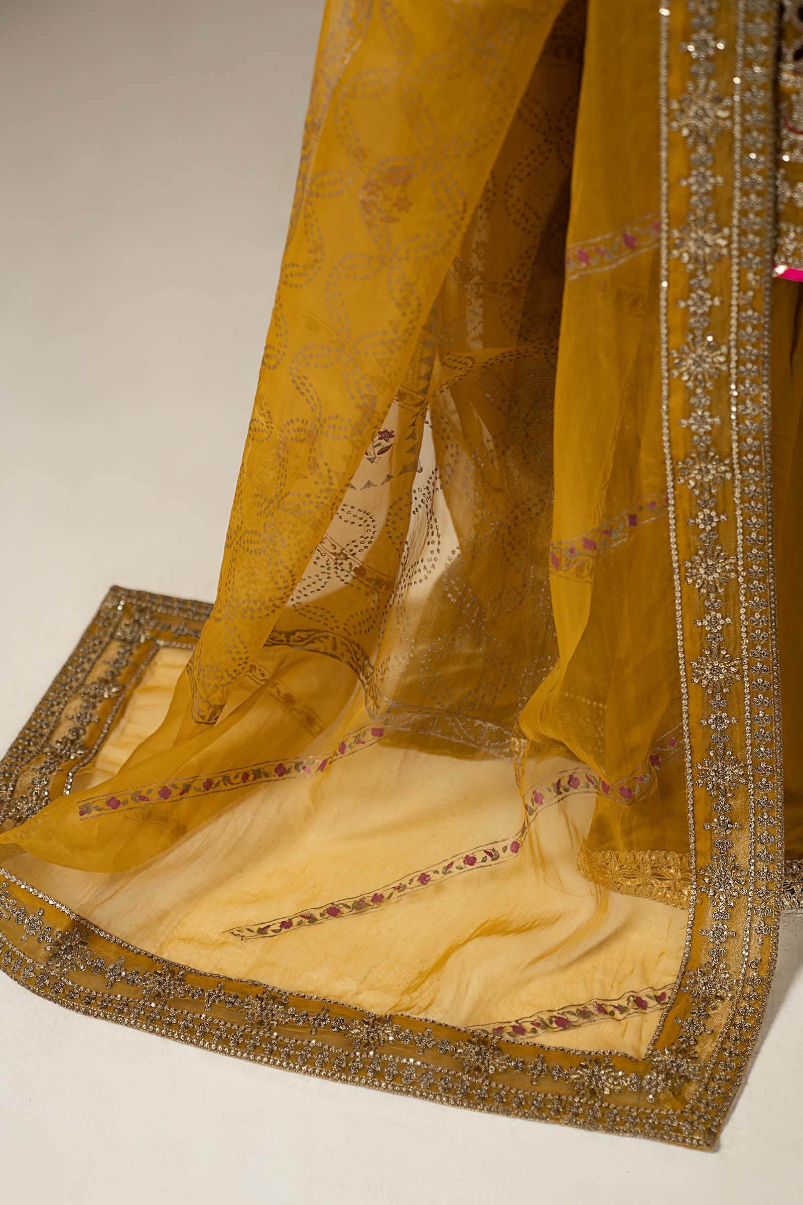 Maria.B. - 3 Piece Embroidered Raw Silk Suit