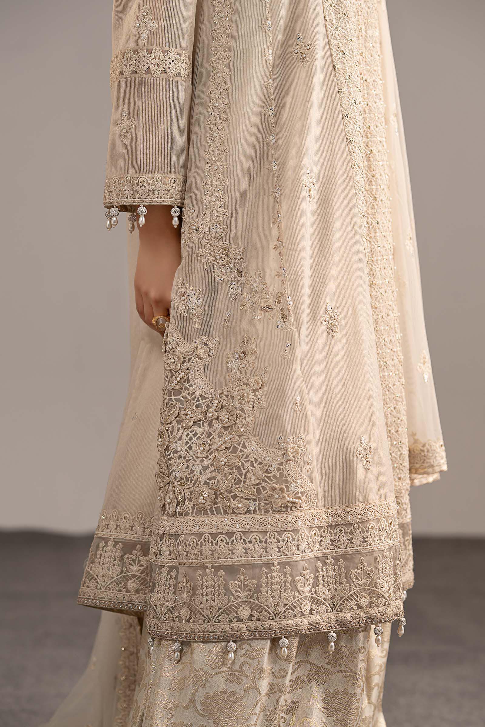 Maria.B. - 3 Piece Embroidered Cotton Net Suit