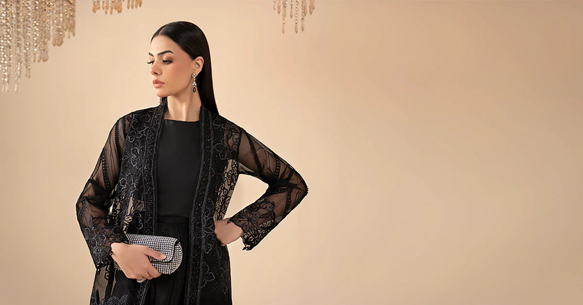 Maria.B. - 4 Piece Embroidered Organza Suit