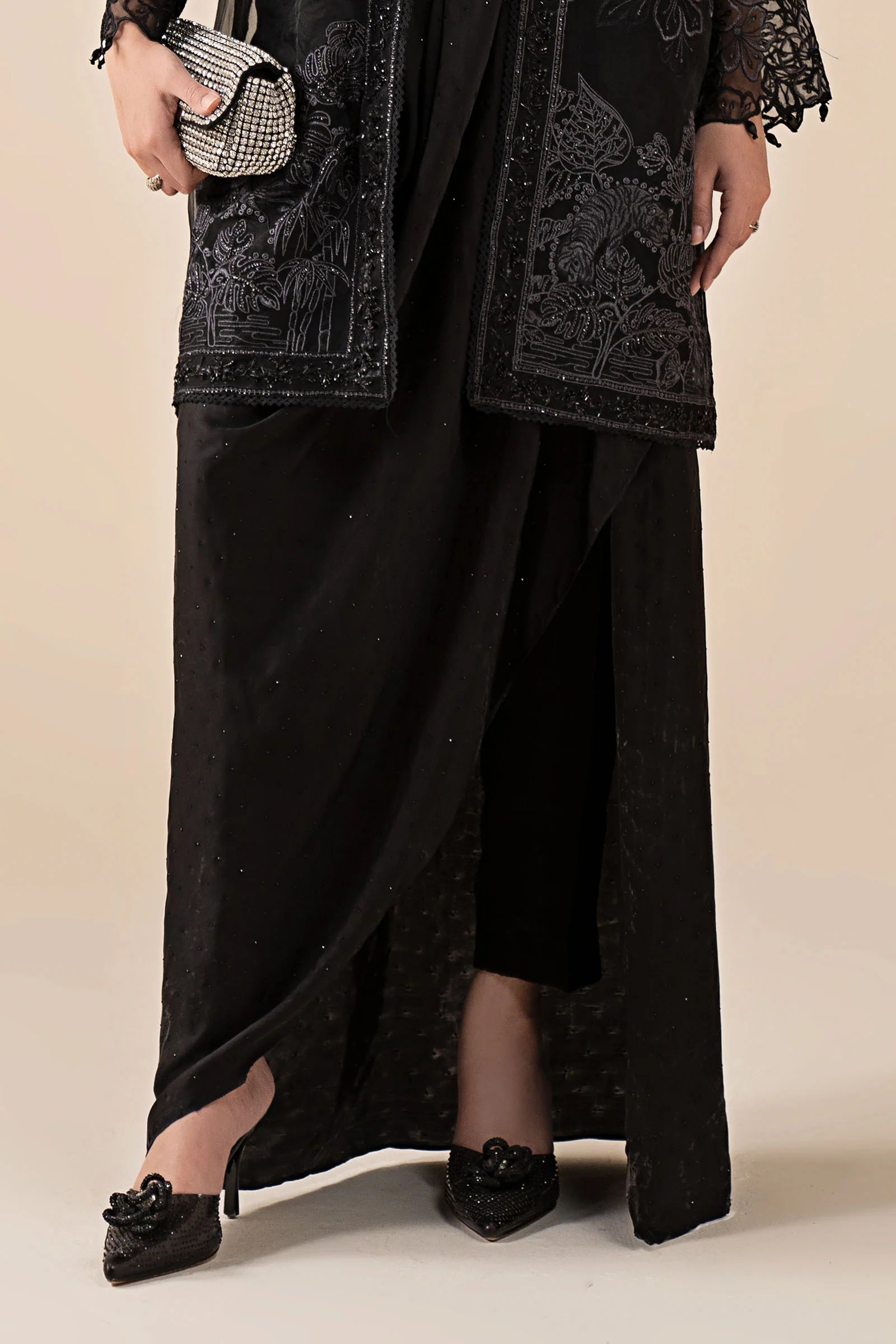 Maria.B. - 4 Piece Embroidered Organza Suit