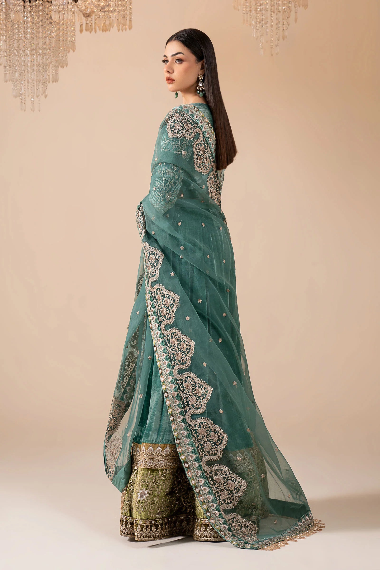 Maria.B. - 3 Piece Embroidered Velvet Suit