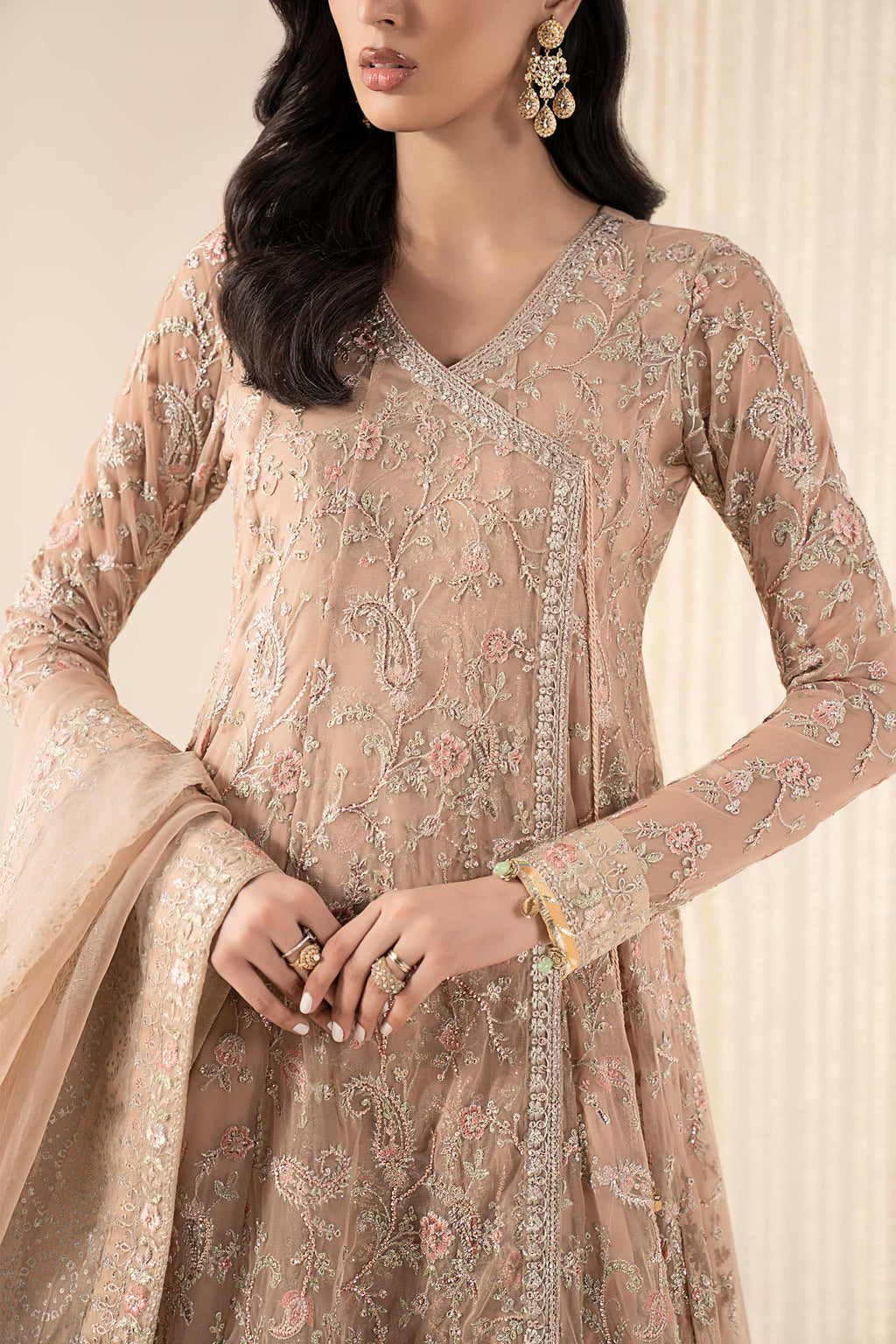 Maria.B. - 3 Piece Embroidered Net Suit