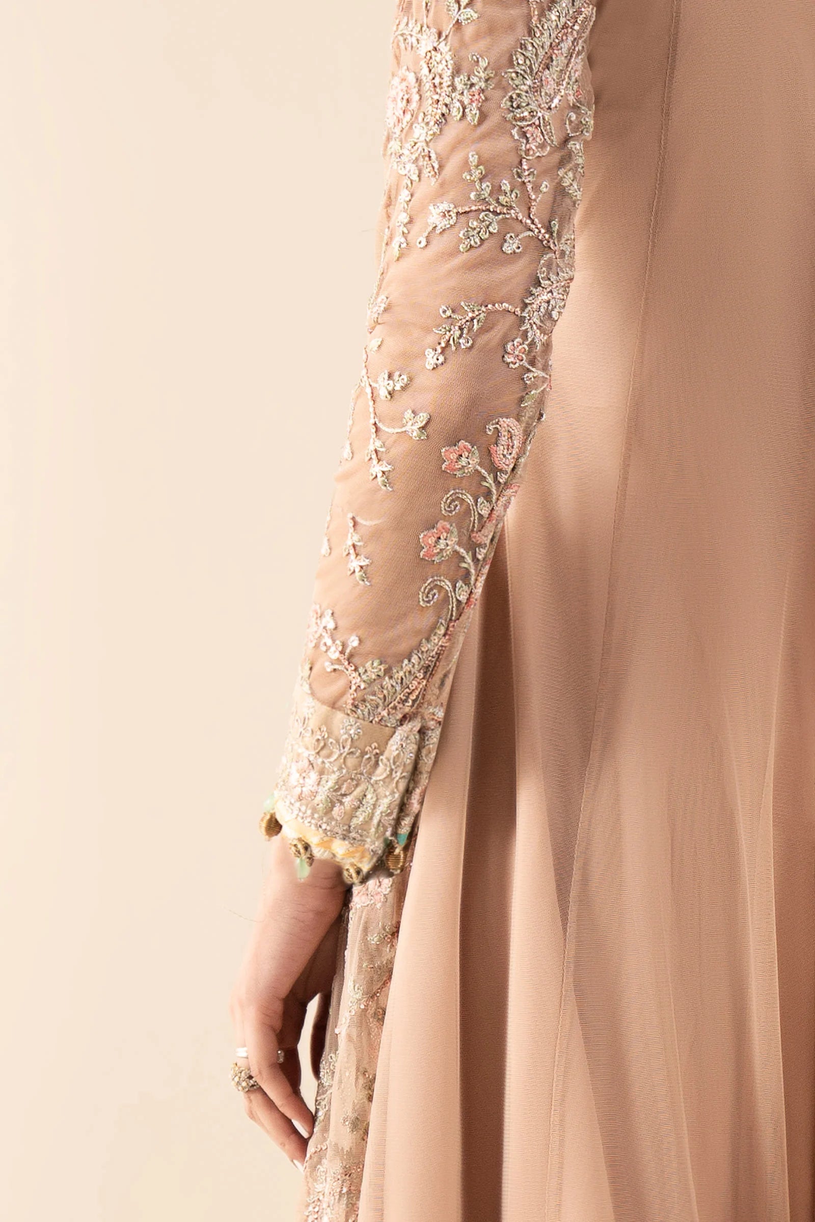 Maria.B. - 3 Piece Embroidered Net Suit