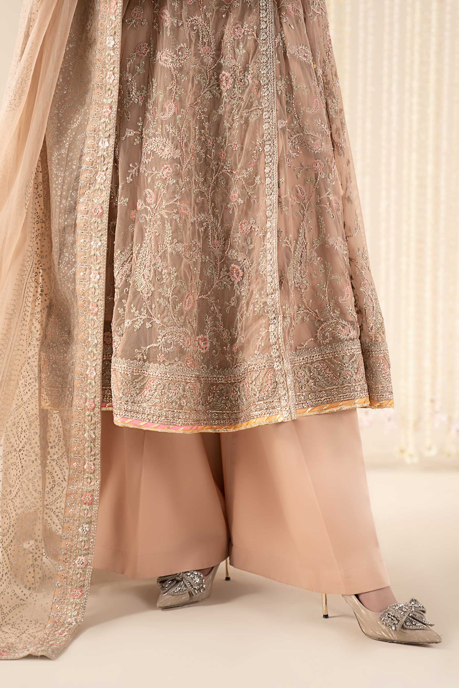 Maria.B. - 3 Piece Embroidered Net Suit