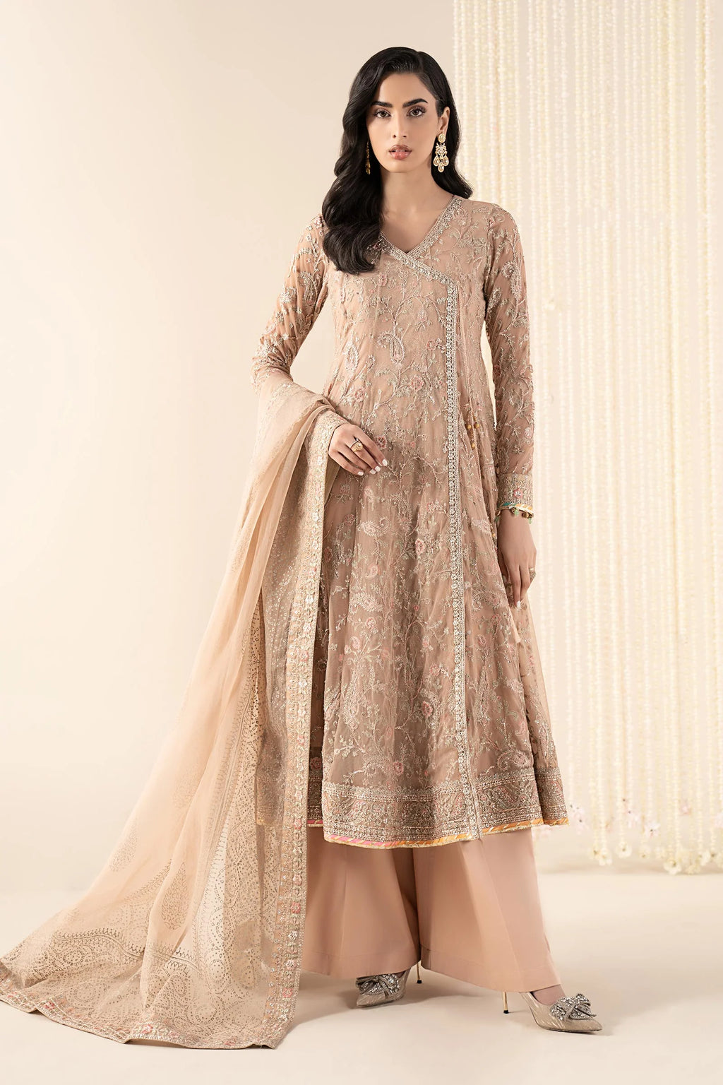 Maria.B. - 3 Piece Embroidered Net Suit