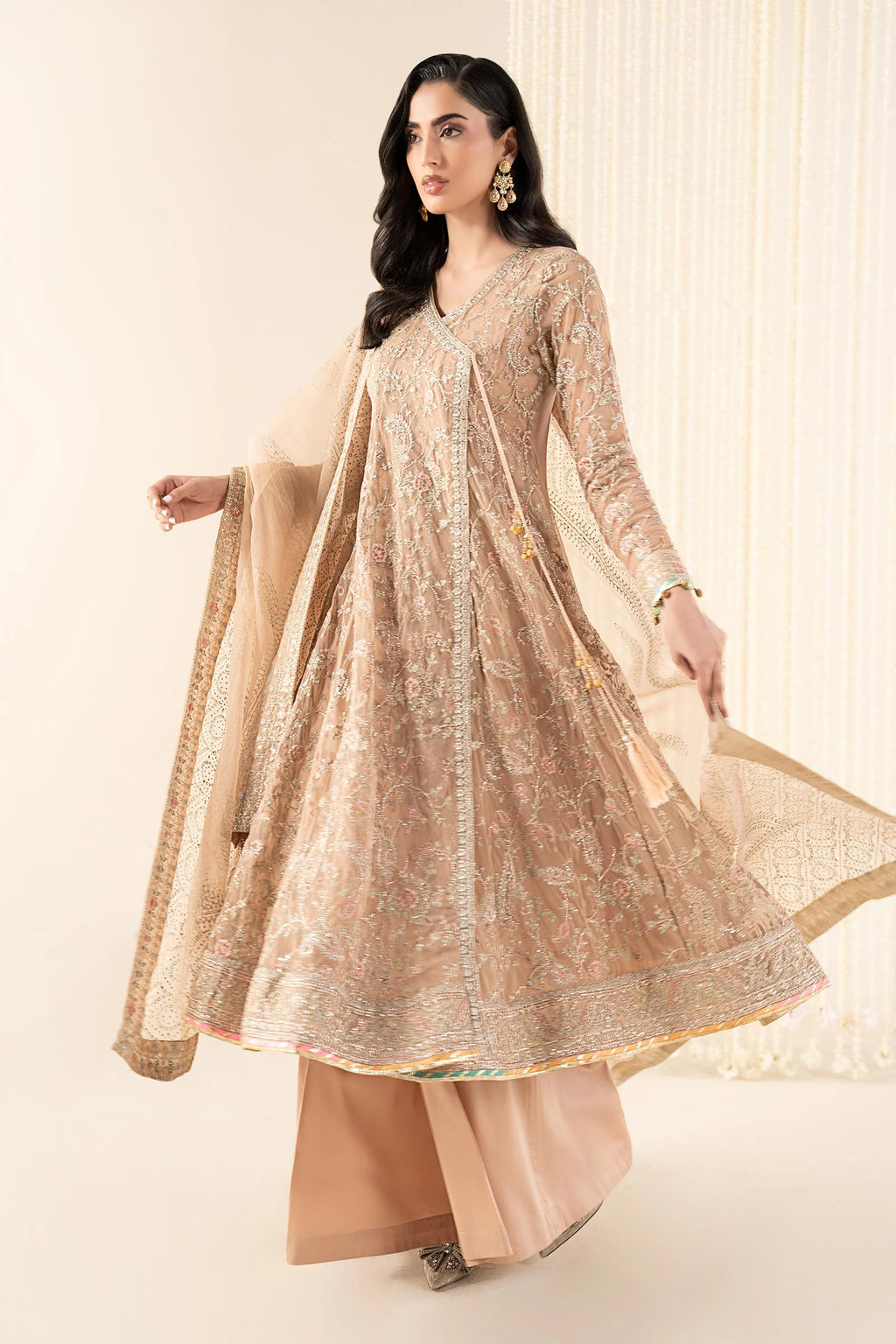 Maria.B. - 3 Piece Embroidered Net Suit