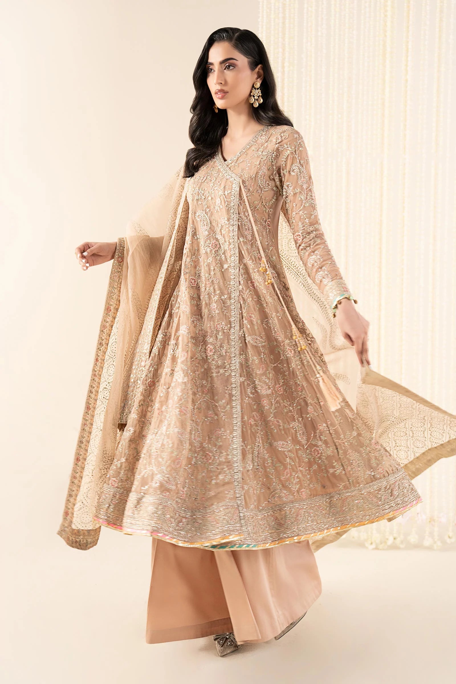 Maria.B. - 3 Piece Embroidered Net Suit