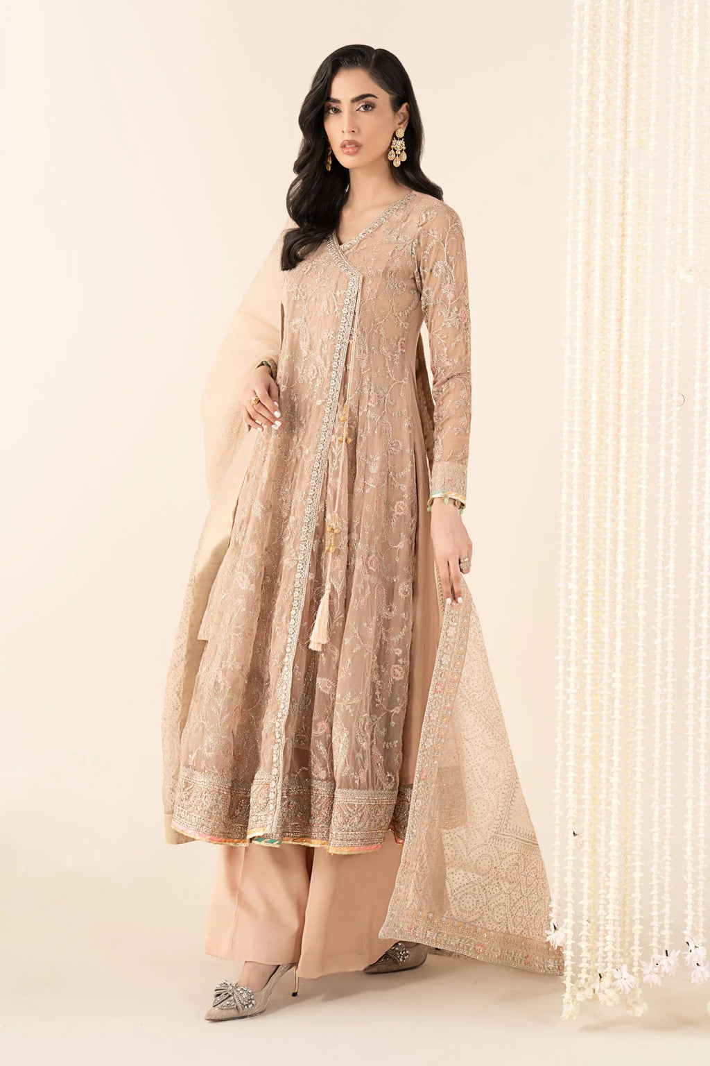 Maria.B. - 3 Piece Embroidered Net Suit