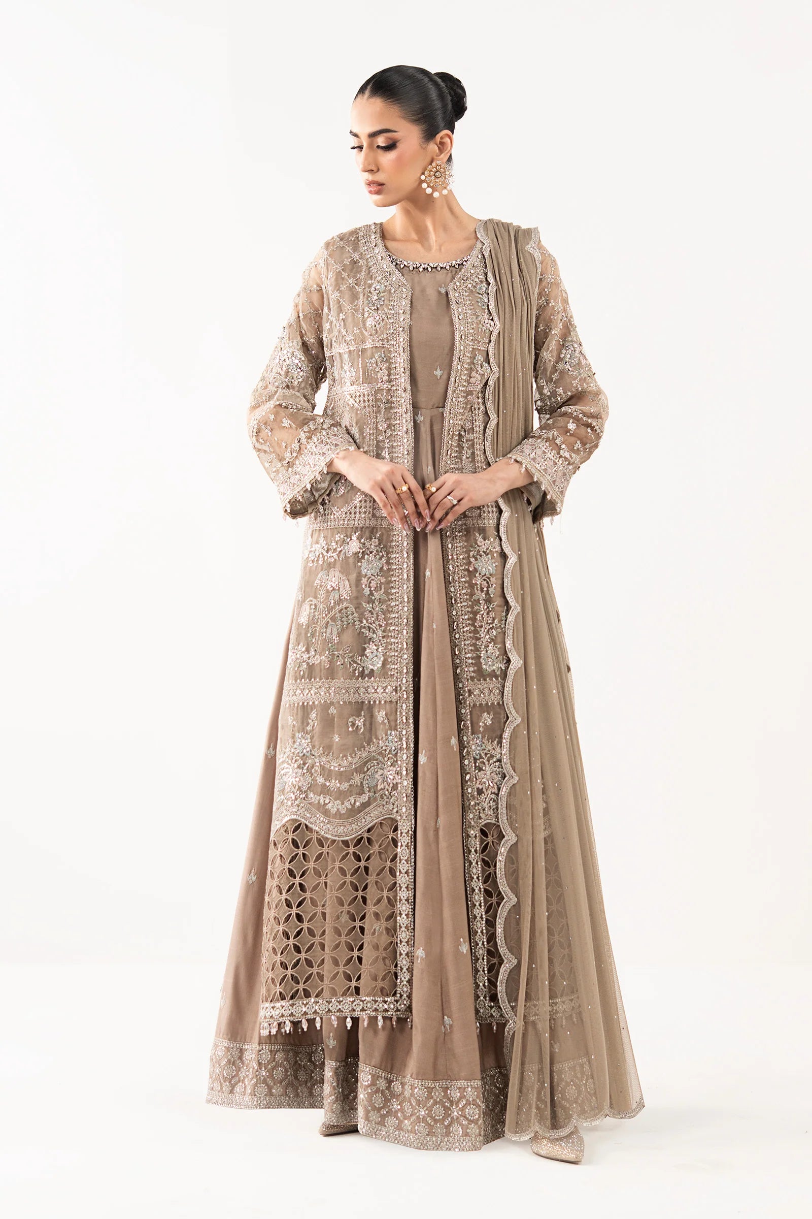 Maria.B. - 3 Piece Embroidered Organza Suit