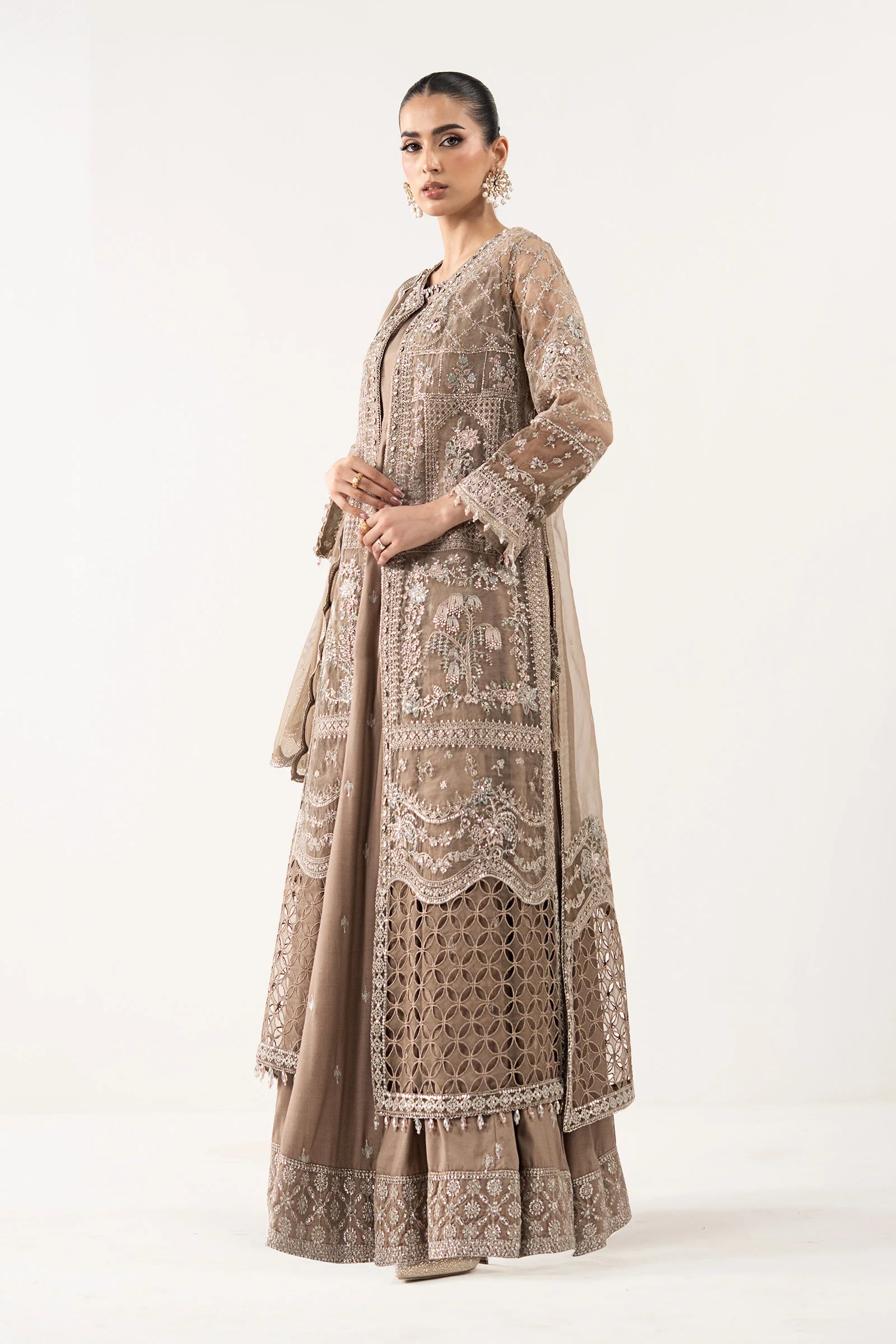 Maria.B. - 3 Piece Embroidered Organza Suit