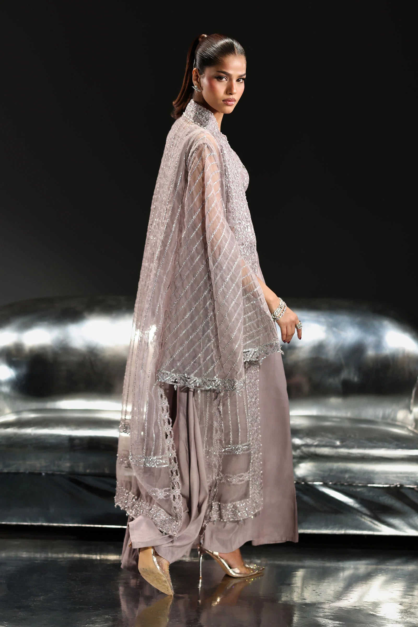 Maria.B. - 3 Piece Embroidered Organza Suit