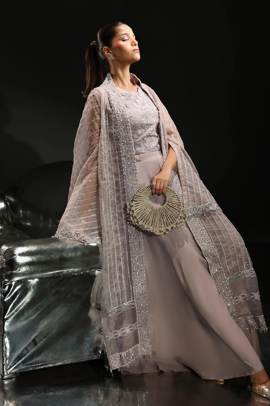 Maria.B. - 3 Piece Embroidered Organza Suit