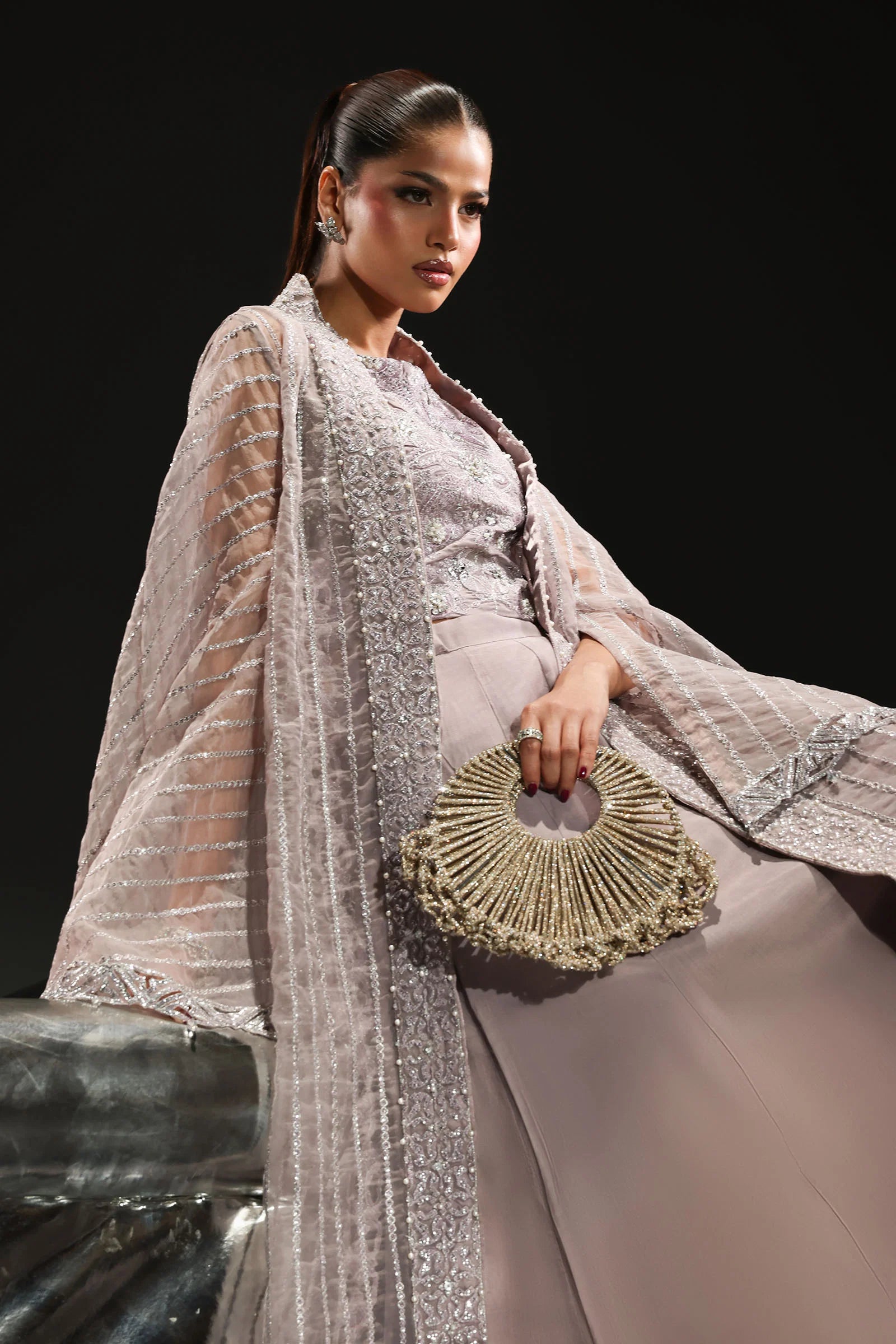 Maria.B. - 3 Piece Embroidered Organza Suit