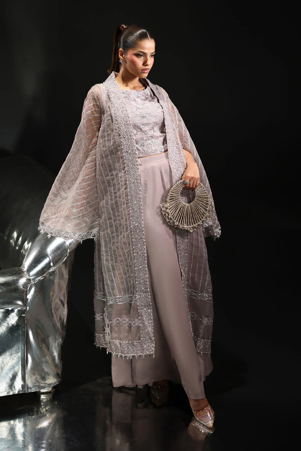 Maria.B. - 3 Piece Embroidered Organza Suit