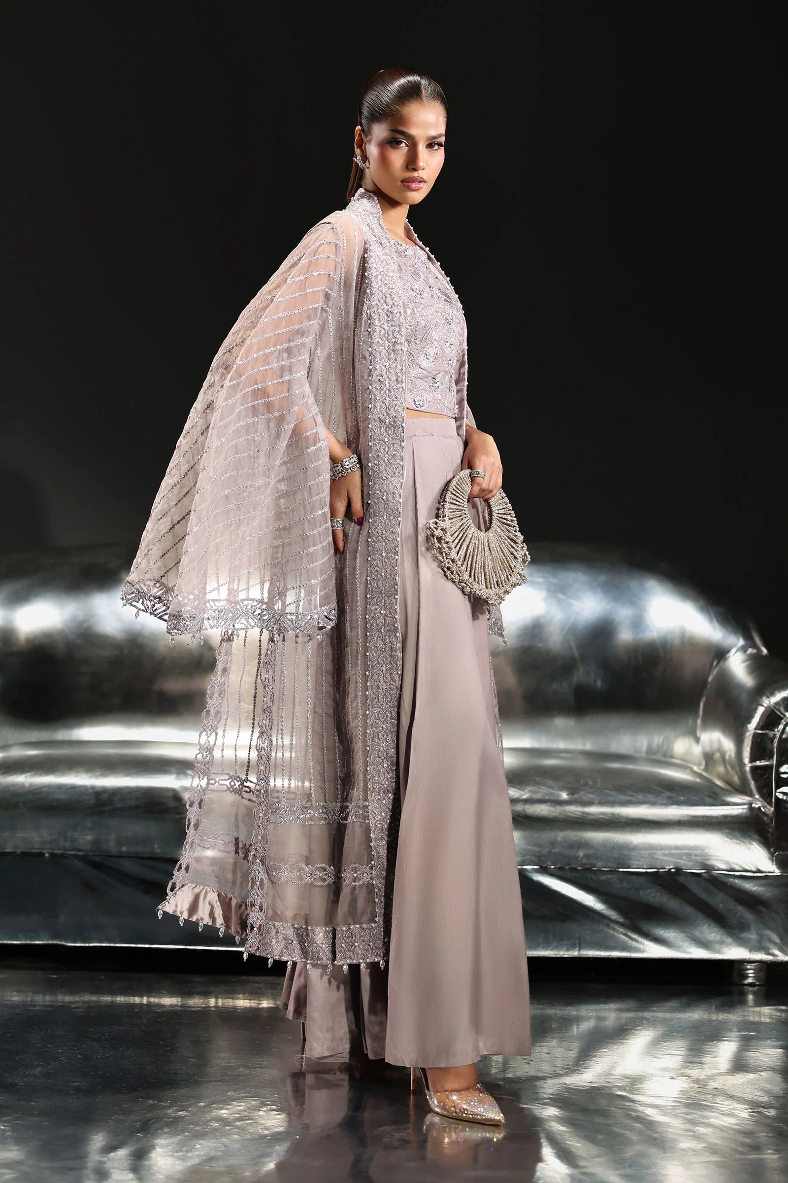 Maria.B. - 3 Piece Embroidered Organza Suit