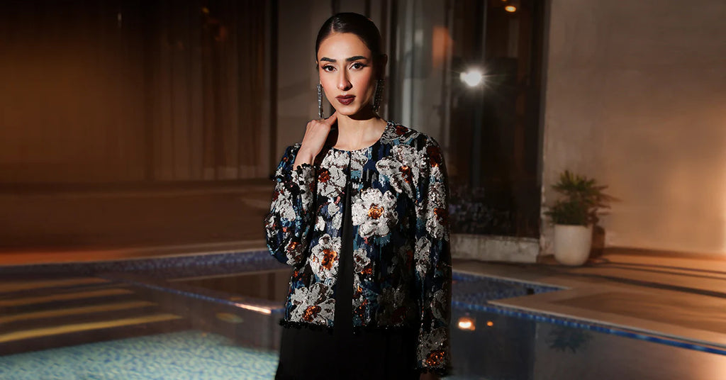 Maria.B. - 3 Piece Embellished Net Suit