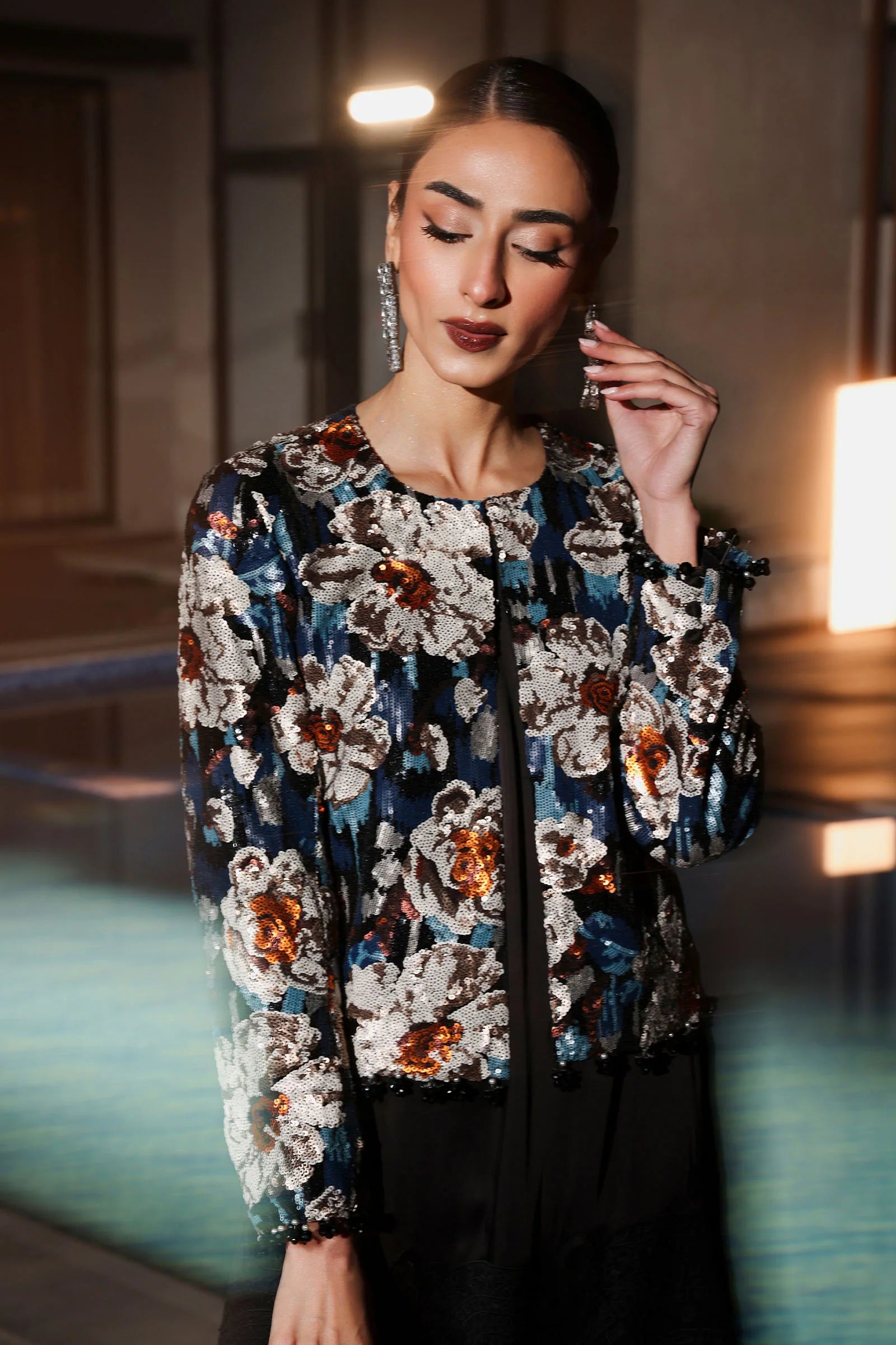Maria.B. - 3 Piece Embellished Net Suit