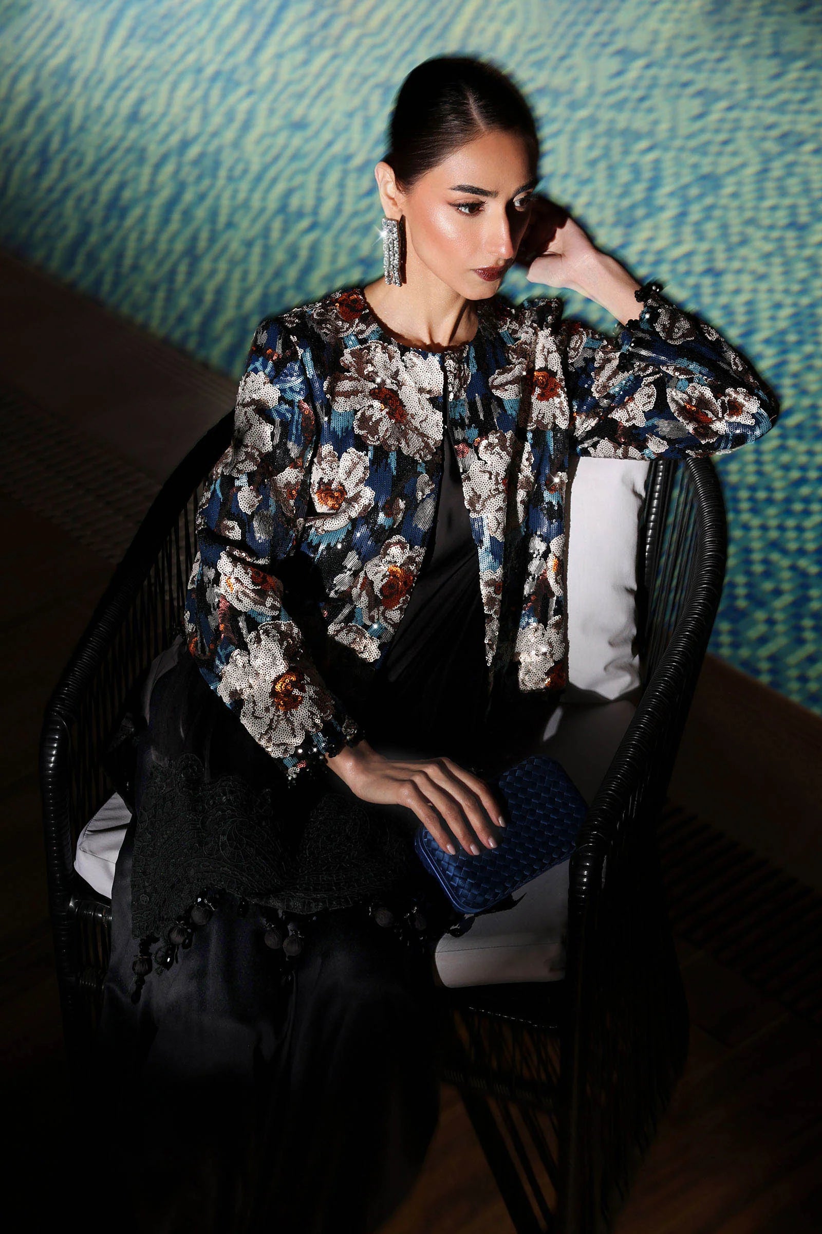 Maria.B. - 3 Piece Embellished Net Suit