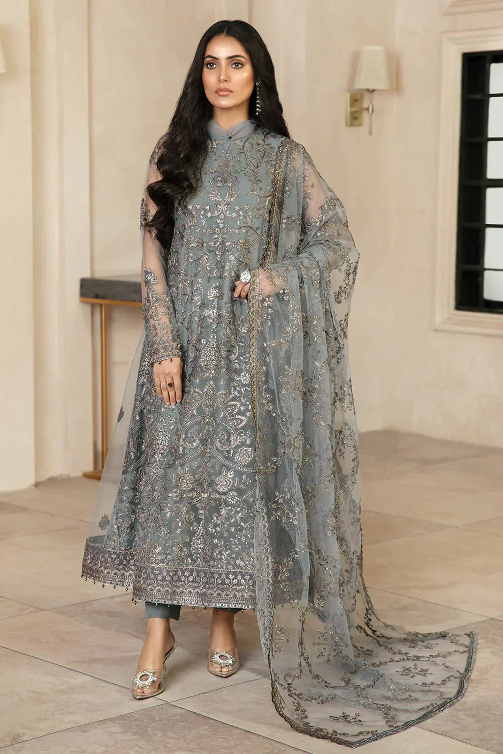 Zarif | Gulzaar Festive Chiffon 22 | Hazel - Mirha Collections