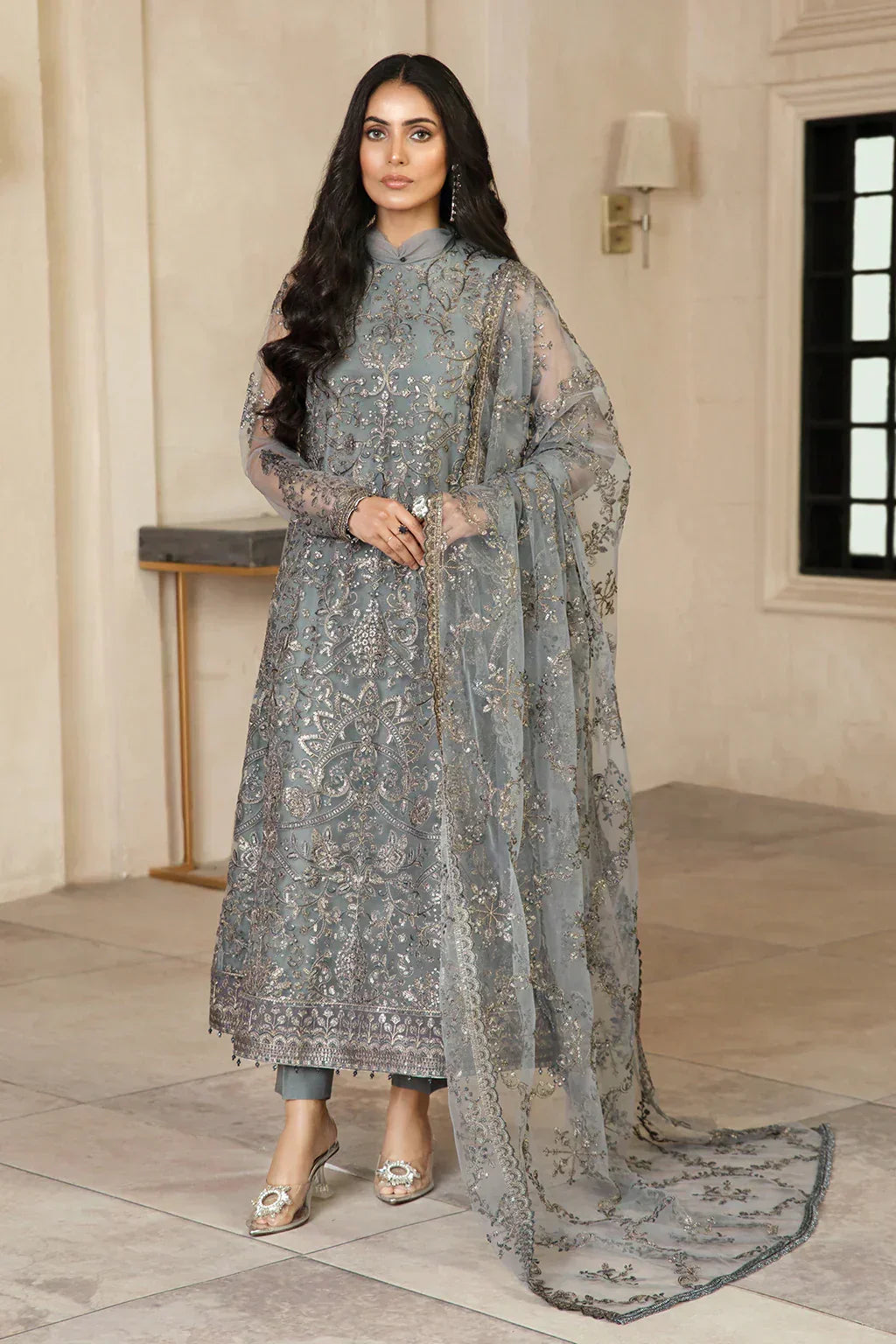 Zarif | Gulzaar Festive Chiffon 22 | Hazel - Mirha Collections