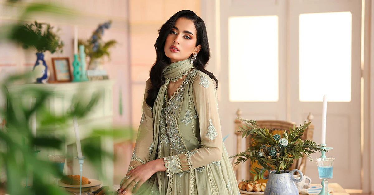 Maria.B. - 3 Piece Embroidered Chiffon Suit