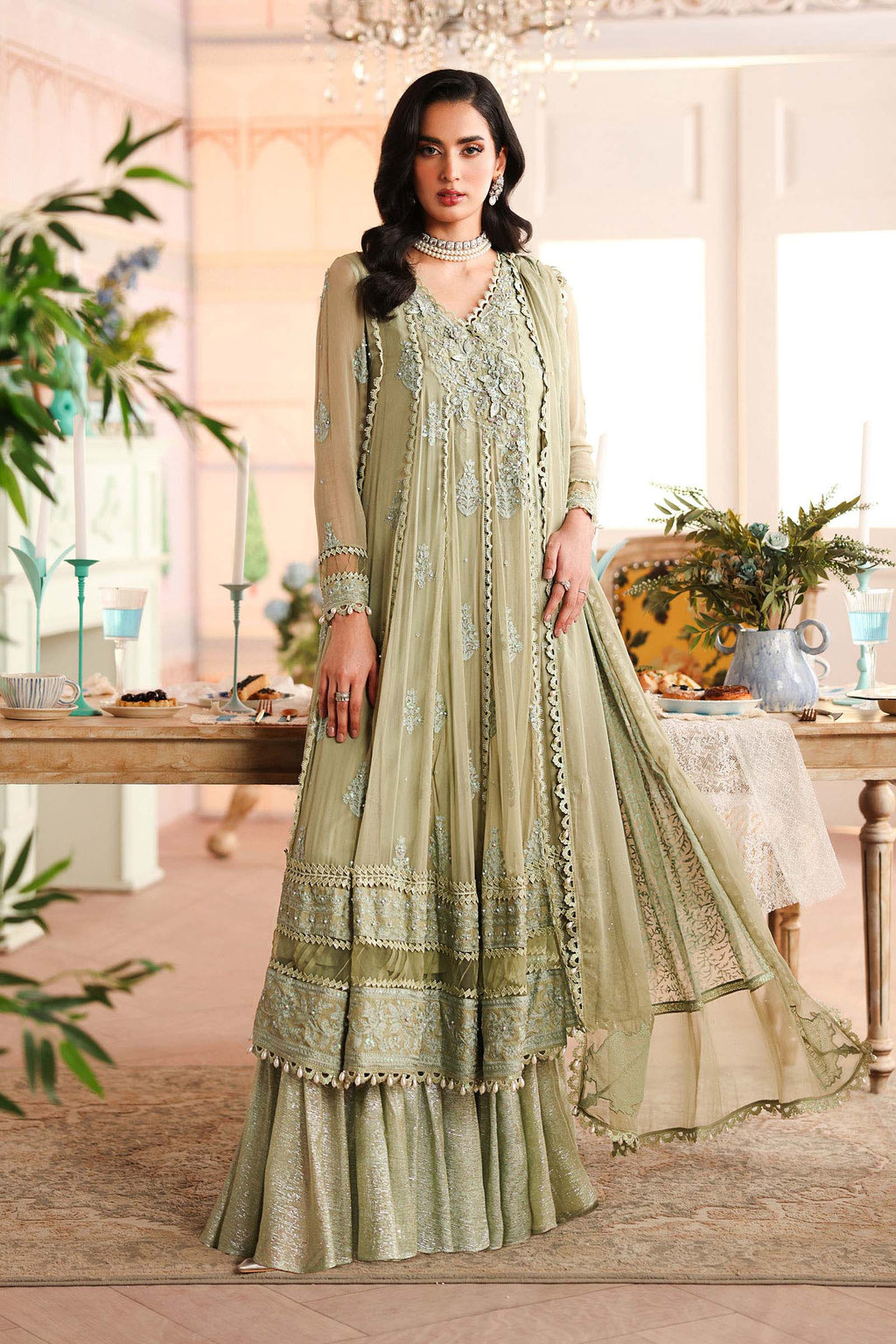 Maria.B. - 3 Piece Embroidered Chiffon Suit