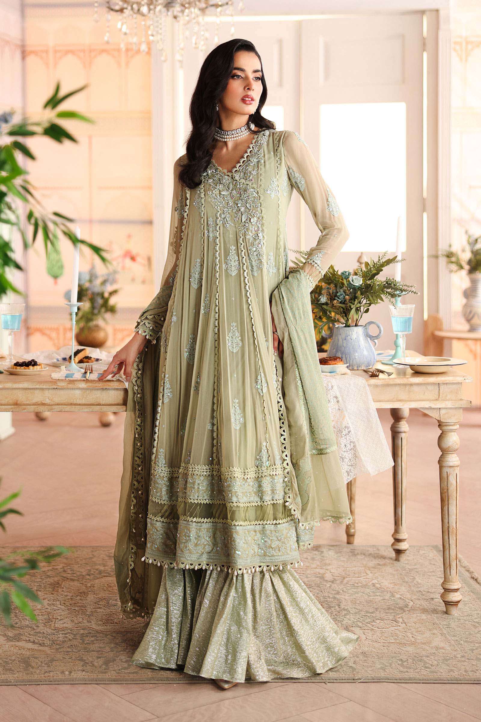 Maria.B. - 3 Piece Embroidered Chiffon Suit