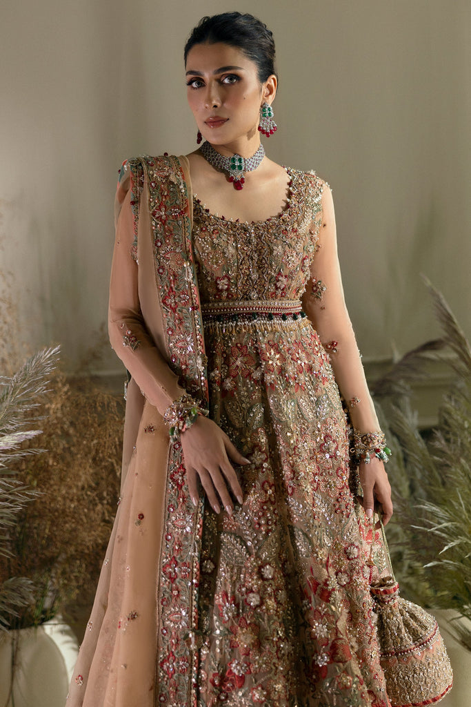 Mystic Champagne Embroidered Suit Maharani (EC24-04) - Mirha Collections