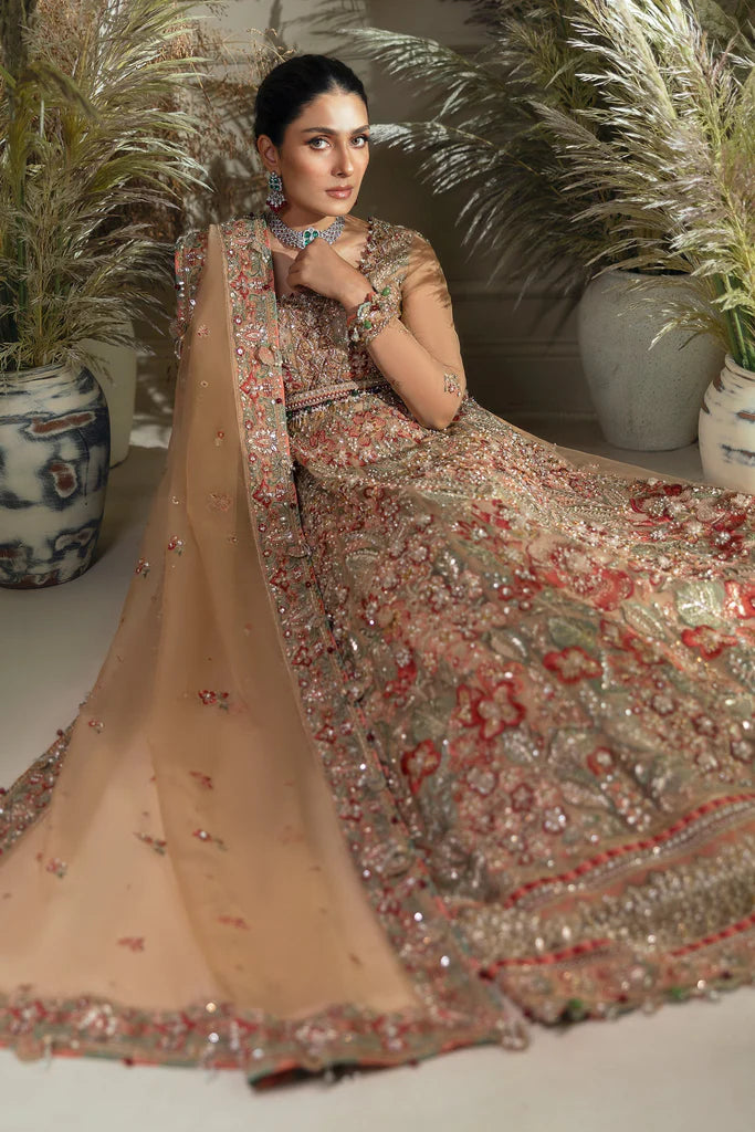 Mystic Champagne Embroidered Suit Maharani (EC24-04) - Mirha Collections