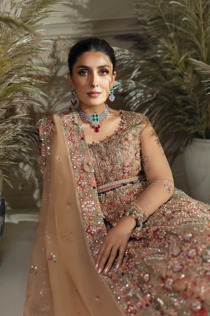 Mystic Champagne Embroidered Suit Maharani (EC24-04) - Mirha Collections